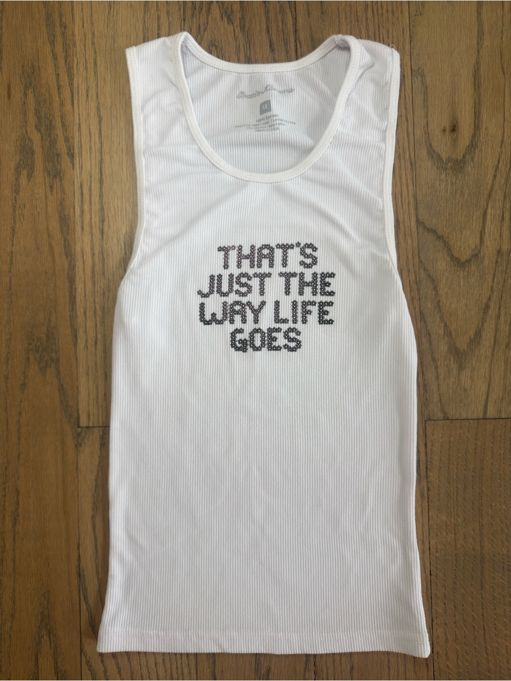 Gracie Abrams "That's Just The Way Life Goes" tour tank top in white - Medium